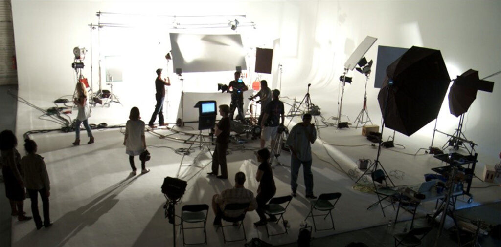 Live Video Shoot setup shown from behind the scenes